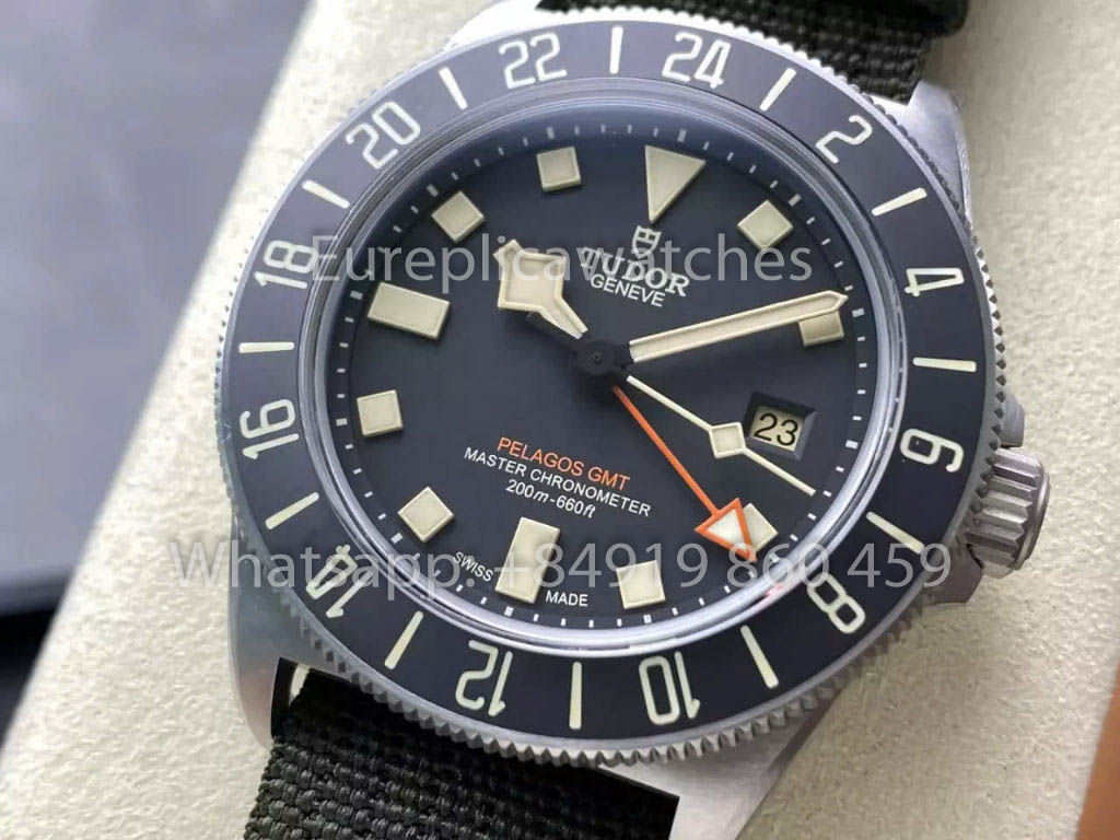 Tudor Pelagos FXD GMT Titanium M2542G247NU M+ Fabbrica 1:1 Best Clone Nylon cinturino