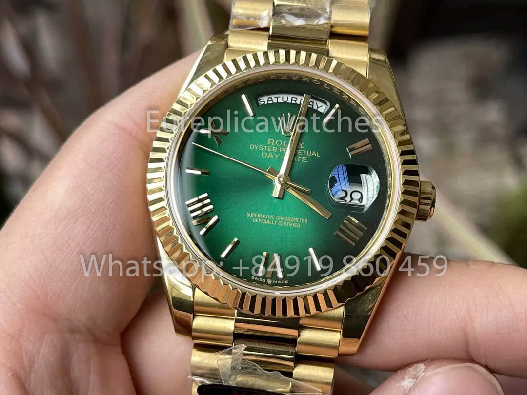 Rolex Yellow Gold Day Date 40 228238-0069 Yellow Dial 1:1 Best Clone KF Fabbrica 215 Gram