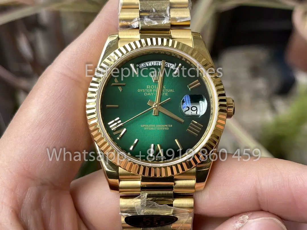 Rolex Yellow Gold Day Date 40 228238-0069 Yellow Dial 1:1 Best Clone KF Fabbrica 215 Gram