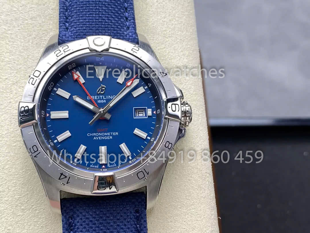 Breitling Avenger Automatic GMT 44 BLS Fabbrica 1:1 Best Clone quadrante blu