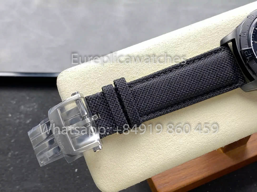 Breitling Avenger Automatic GMT 44 BLS Fabbrica 1:1 Melhor Clone Nero Velcro cinturino