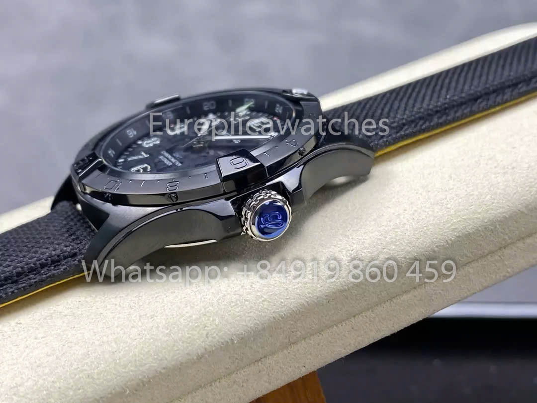 Breitling Avenger Automatic GMT 44 BLS Fabbrica 1:1 Melhor Clone Nero Velcro cinturino