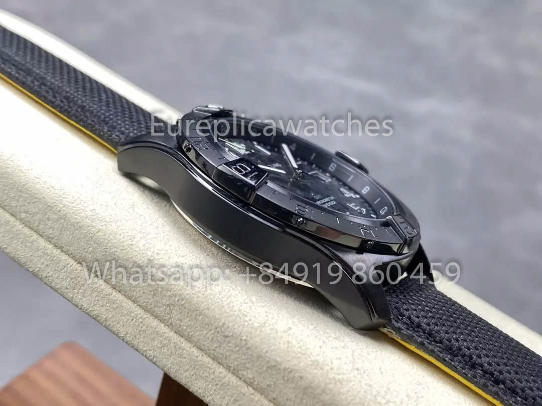 Breitling Avenger Automatic GMT 44 BLS Fabbrica 1:1 Melhor Clone Nero Velcro cinturino
