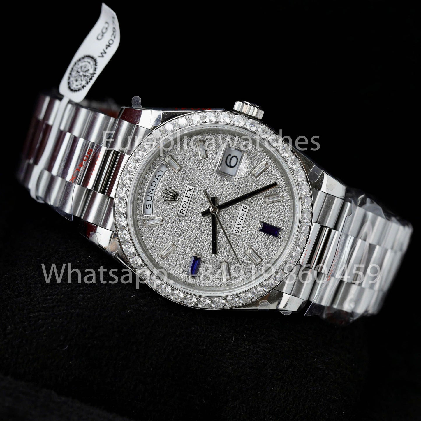 Rolex Day Date 40 228349RBR Pave Diamonds quadrante 1:1 Melhor clone