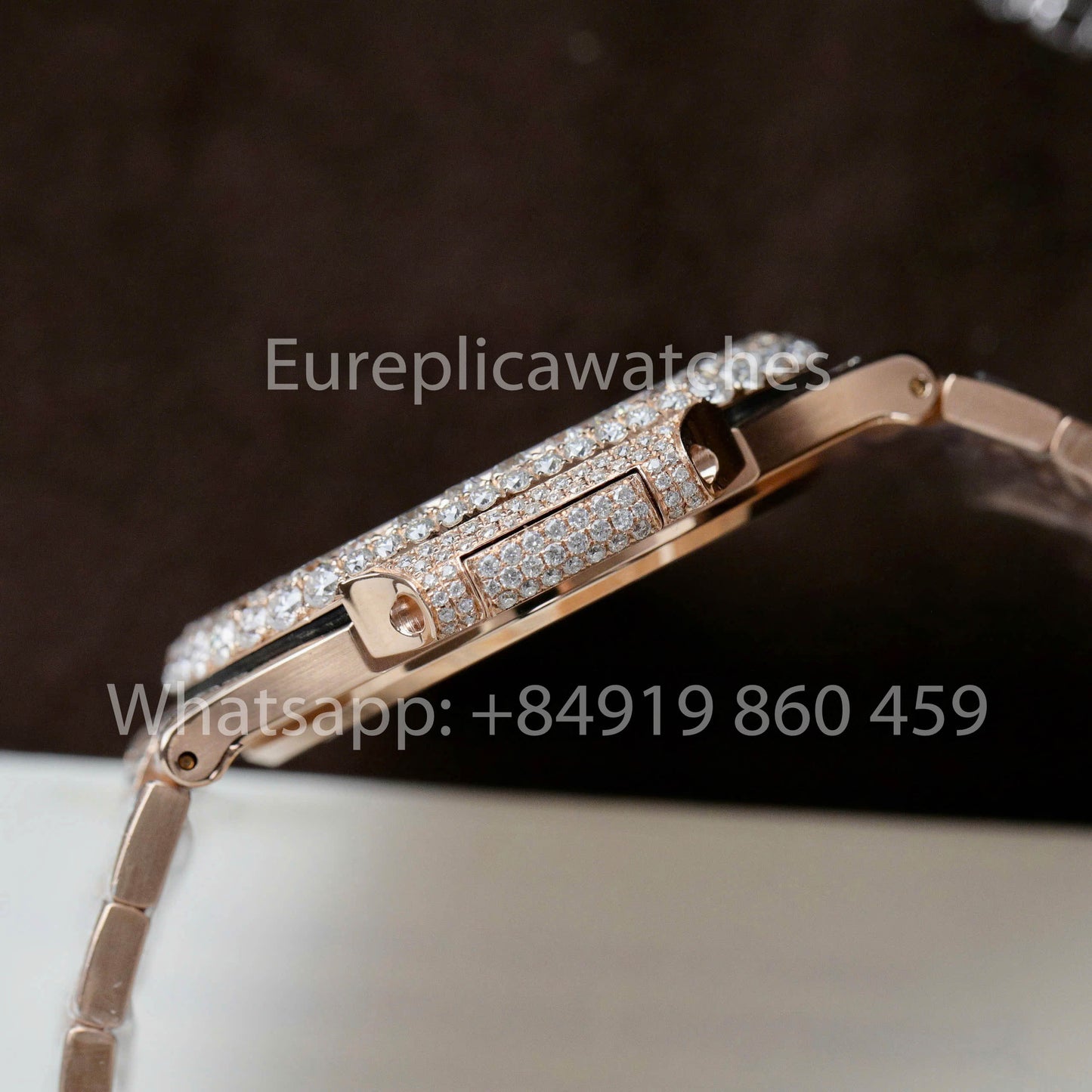 Patek Philippe Nautilus 5711 Full Iced Out - 1:1 Best Clone quadrante verde