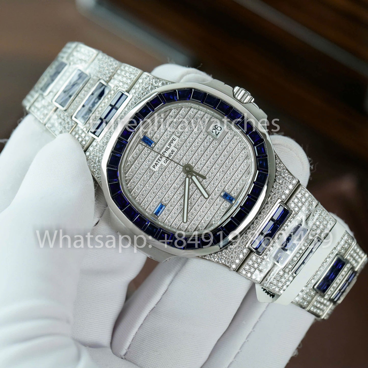 Patek Philippe Nautilus 5719/11G White Gold 1:1 Best Clone Custom Watch