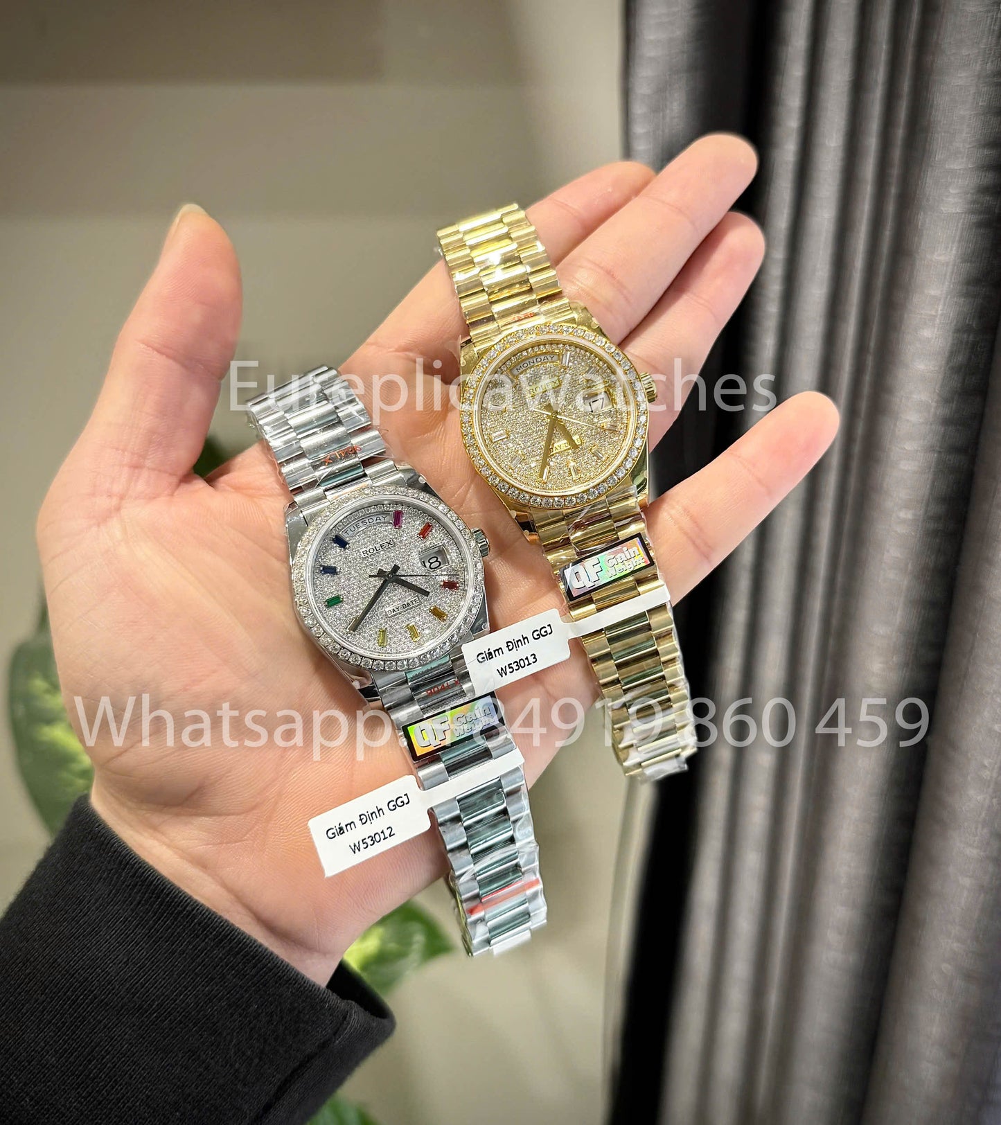 Rolex Day-Date 36 Ref: m128396tbr Gold 1:1 Best Clone QF Fabbrica Custom Watch