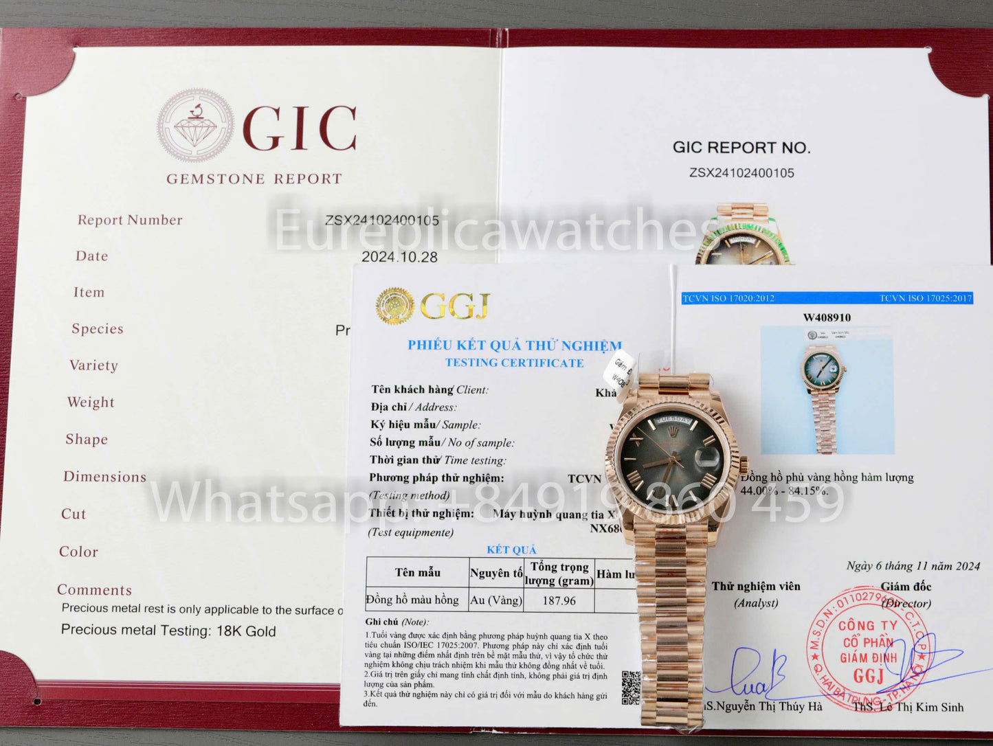 Rolex unveils the new Day-Date 40mm Slate Dial 2024 QF Fabbrica 1:1 Best Clone Custom Gold Plated