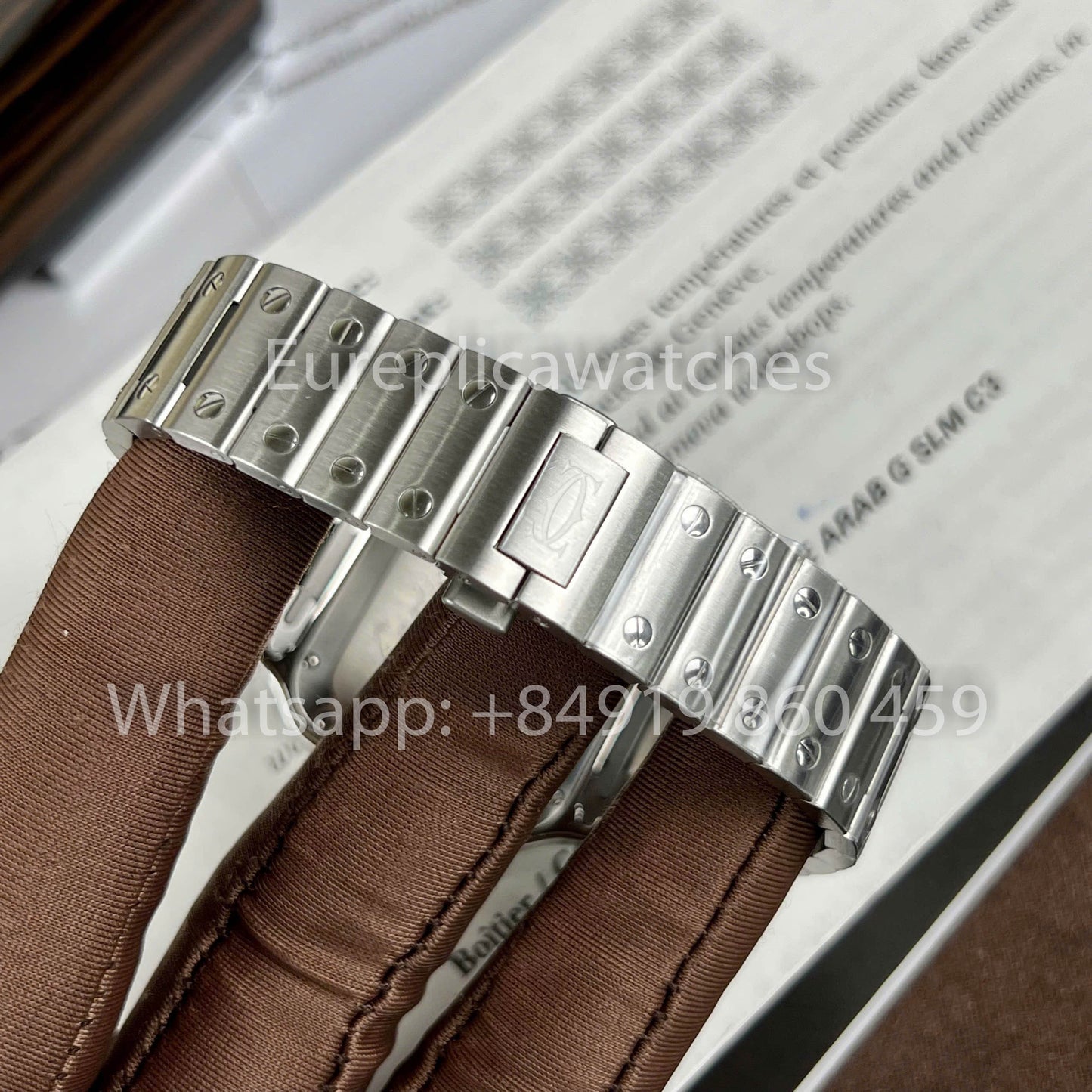 Cartier Santos WSSA0029 1:1 edición mejor BV Fabbrica quadrante bianco Swiss 1847MC