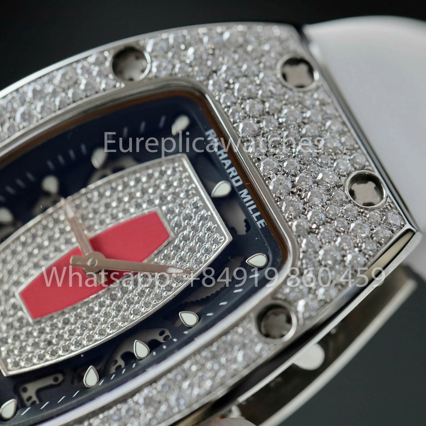 Richard Mille RM 07-01 1:1 Best Clone RM Fabbrica Custom Moissanite Case Silver