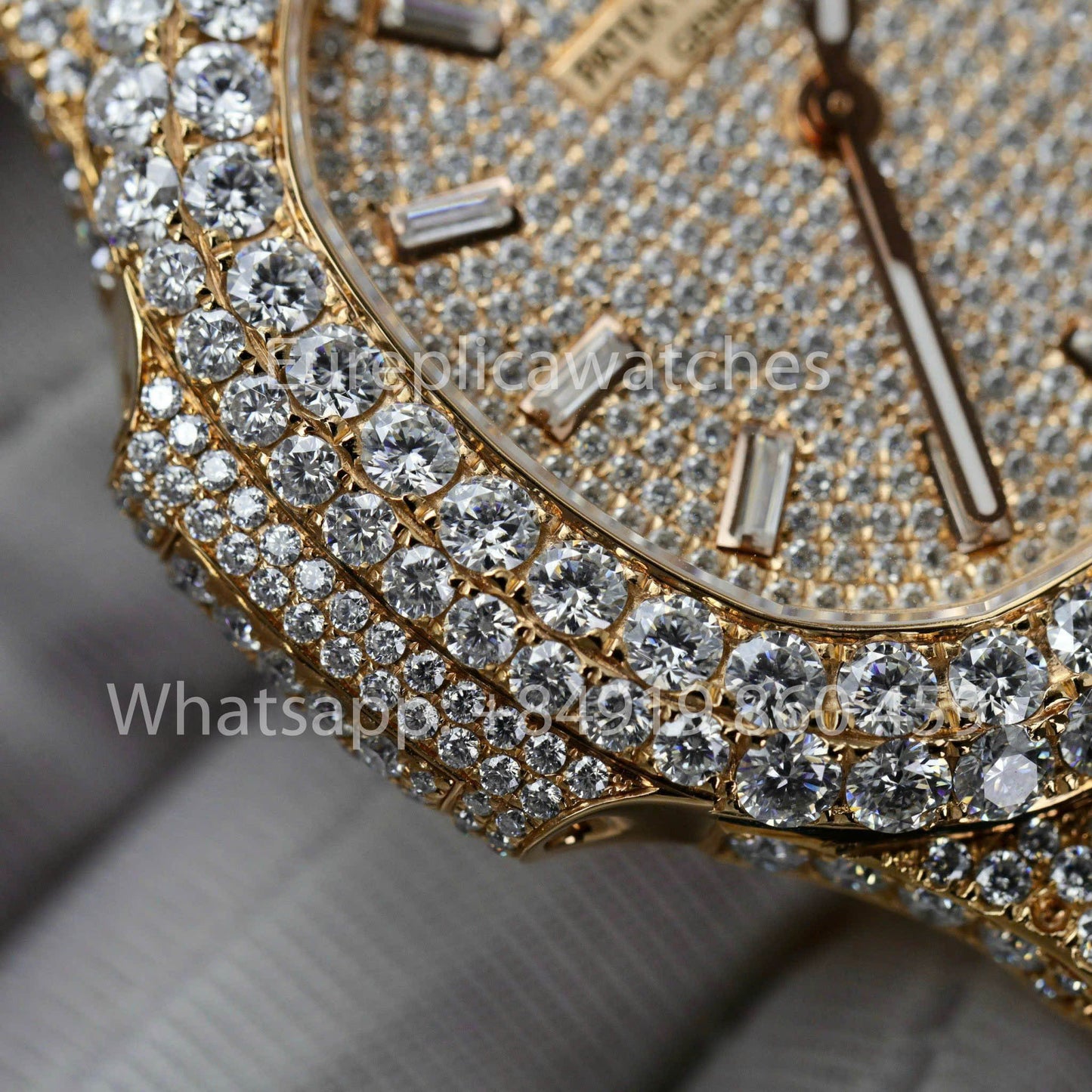 Patek Philippe Nautilus 5711 Full Iced Out - 1:1 Best Clone Moissanite quadrante