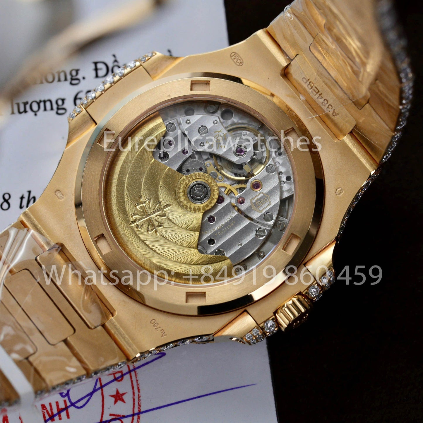 Patek Philippe Nautilus 5711 Full Iced Out - 1:1 Best Clone Moissanite quadrante