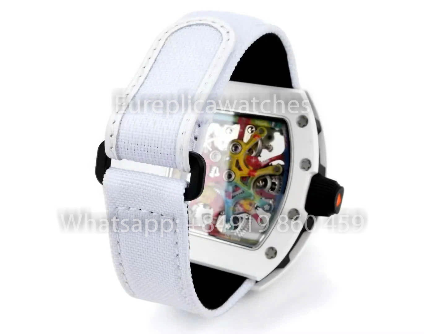 RICHARD MILLE RM 68-01 Tourbillon Cyril Kongo Watch 1:1 Best Clone RM Fabbrica White Case Velcro cinturino