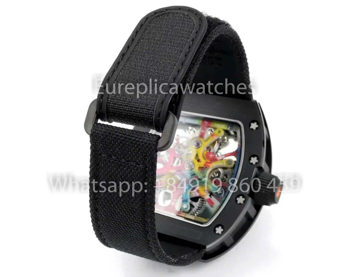 RICHARD MILLE RM 68-01 Tourbillon Cyril Kongo Watch 1:1 Best Clone RM Fabbrica Black Case Velcro cinturino