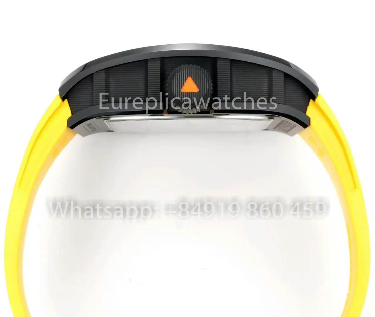 RICHARD MILLE RM 68-01 Tourbillon Cyril Kongo Watch 1:1 Best Clone RM Fabbrica Black Case Yellow Rubber cinturino