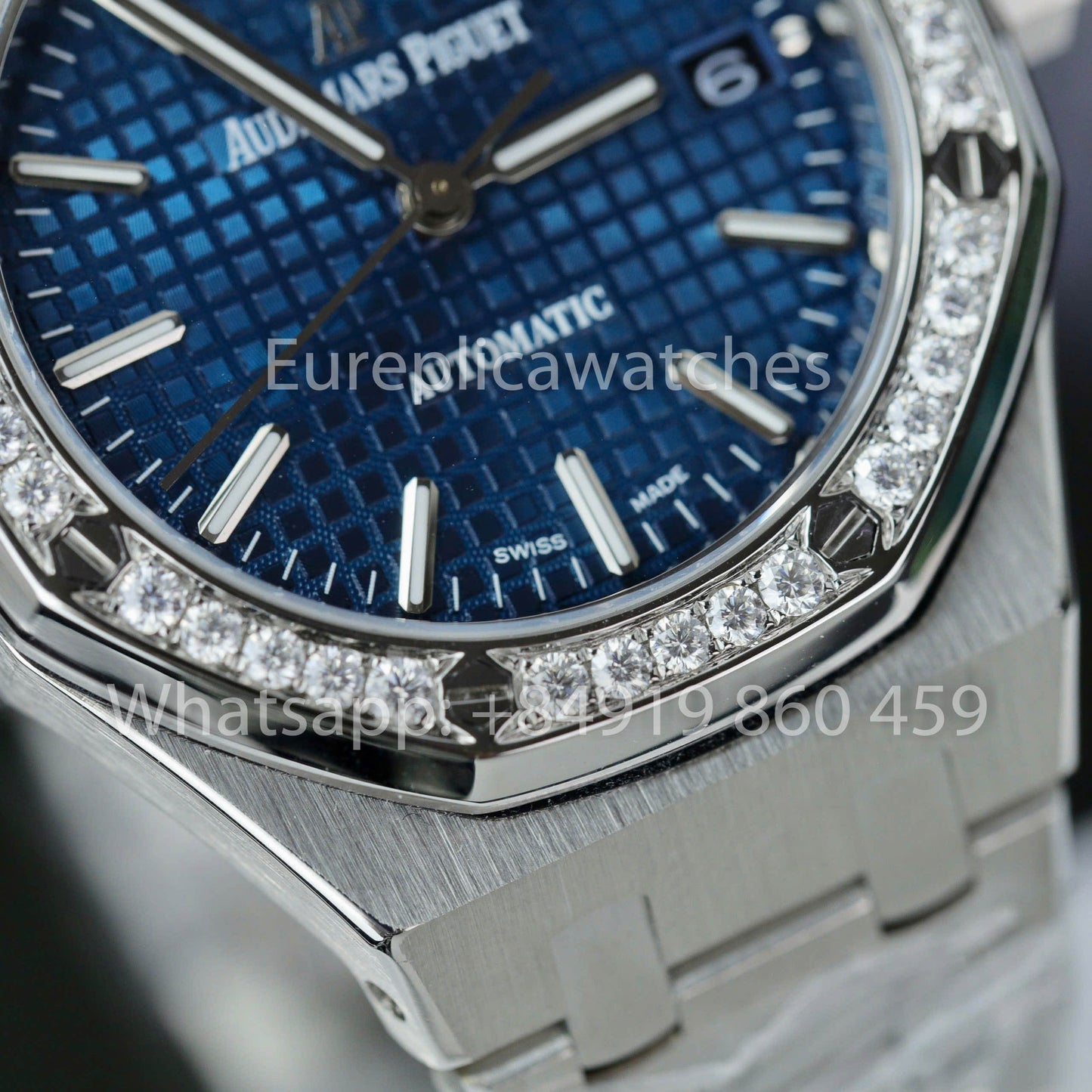 Audemars Piguet 15451ST.ZZ.1256ST.03 Custom Watch 1:1 Best Clone Moissanite lunetta