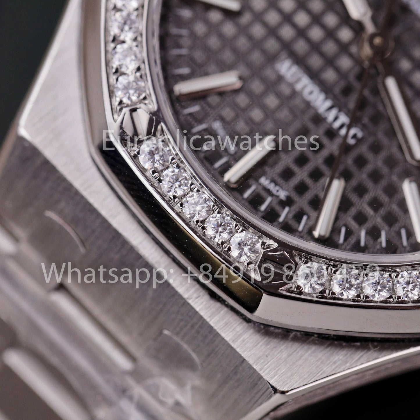 Audemars Piguet 15451ST.ZZ.1256ST.01 Custom Watch 1:1 Best Clone Moissanite lunetta