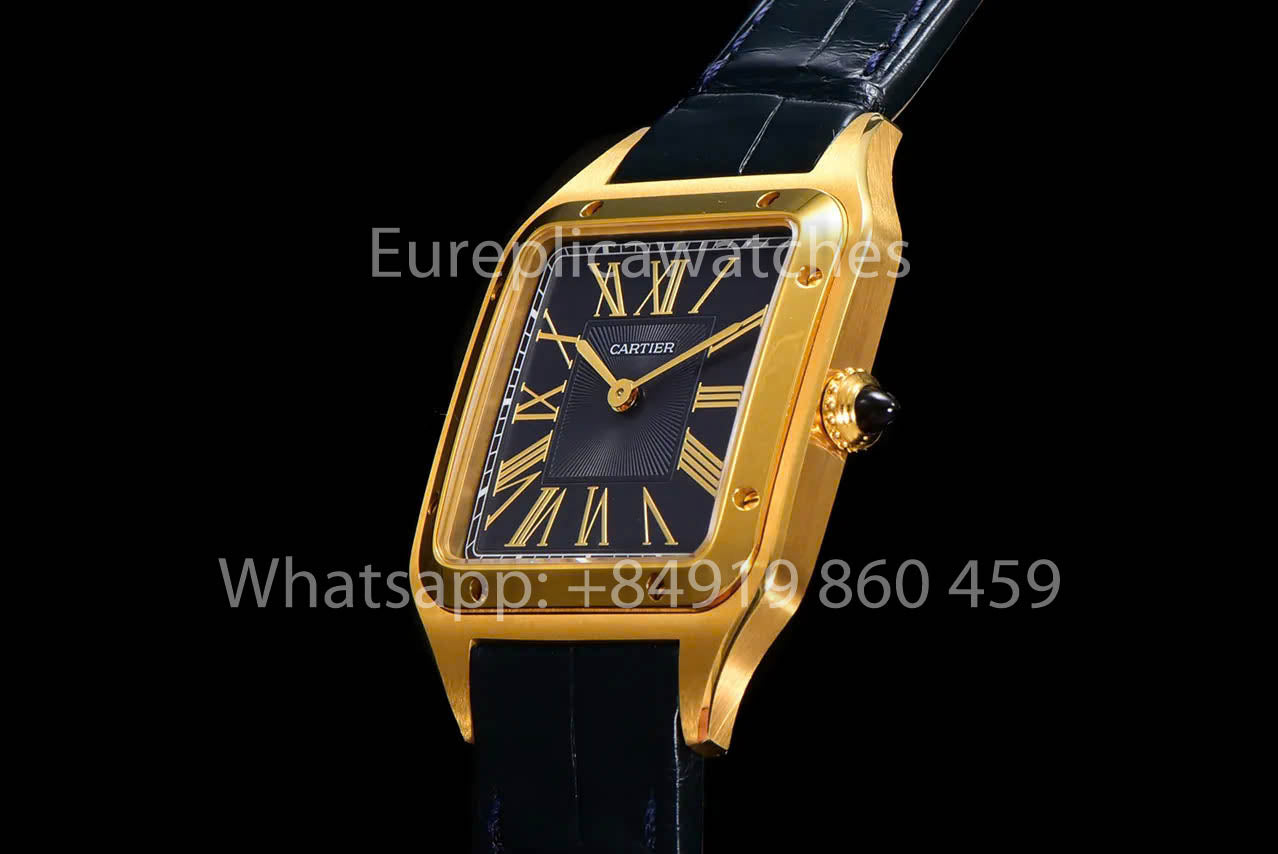 Cartier Santos-Dumont WGSA0077 1:1 Best Clone F1 Fabbrica Yellow Oro quadrante blu