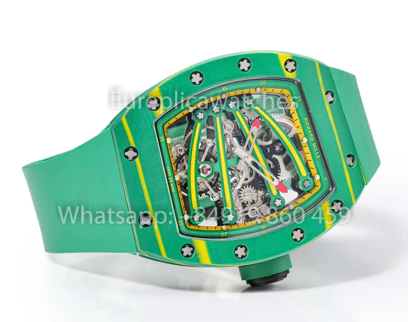 RICHARD MILLE RM59-01 RM5901 NTPT Carbon Case 1:1 Best Clone RM Fabbrica Green Lizard