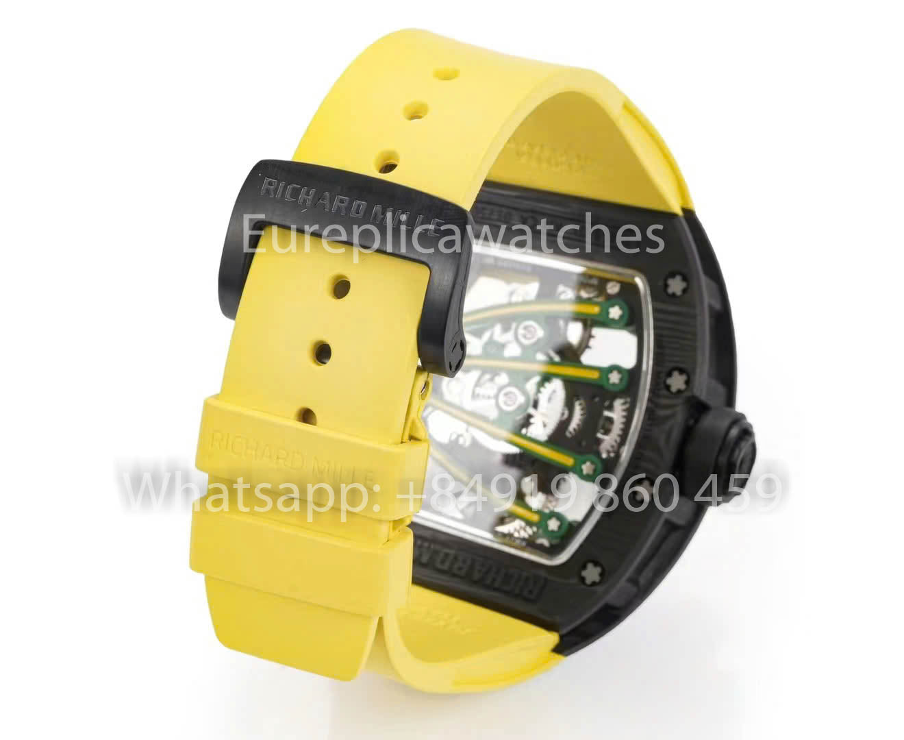 RICHARD MILLE RM59-01 RM5901 NTPT Carbon Case 1:1 Best Clone RM Fabbrica Yellow cinturino