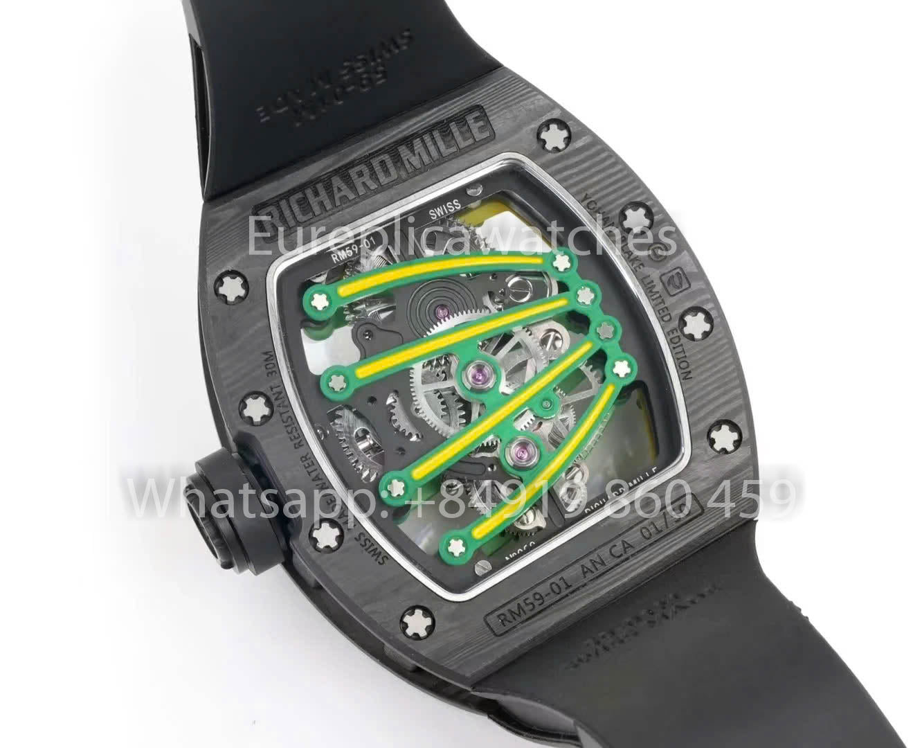 RICHARD MILLE RM59-01 RM5901 NTPT Carbon Case 1:1 Best Clone RM Fabbrica Green Dial