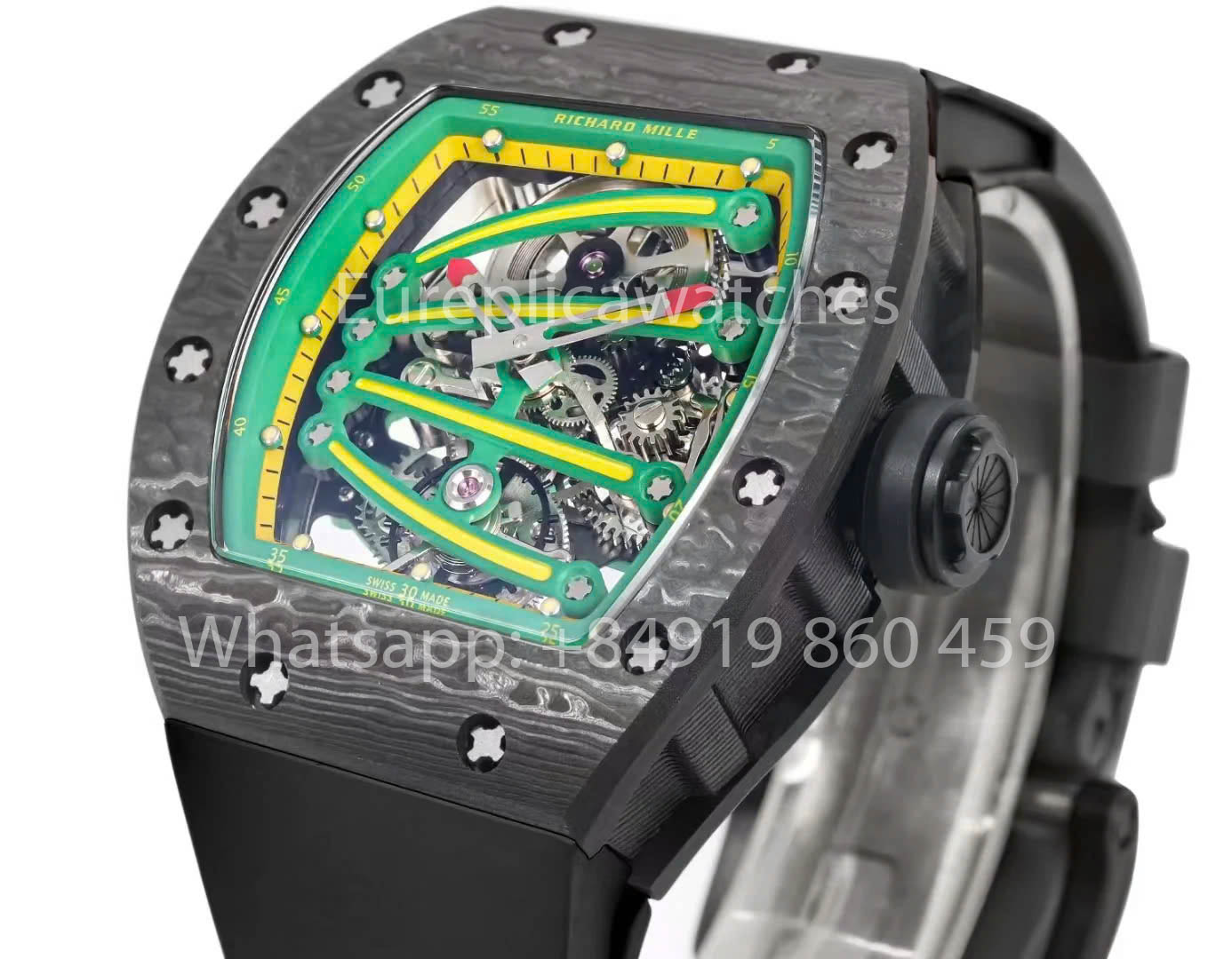 RICHARD MILLE RM59-01 RM5901 NTPT Carbon Case 1:1 Best Clone RM Fabbrica Green Dial