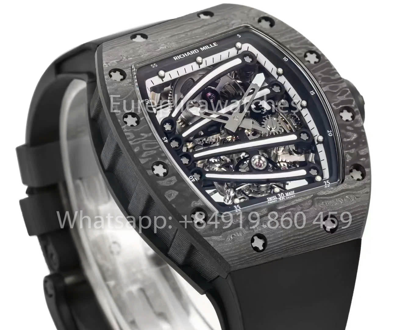 RICHARD MILLE RM59-01 RM5901 NTPT Carbon Case 1:1 Best Clone RM Fabbrica Black cinturino