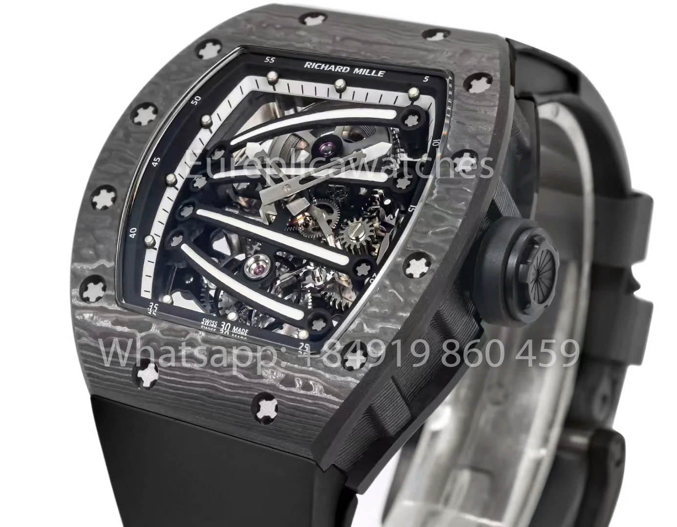 RICHARD MILLE RM59-01 RM5901 NTPT Carbon Case 1:1 Best Clone RM Fabbrica Black cinturino
