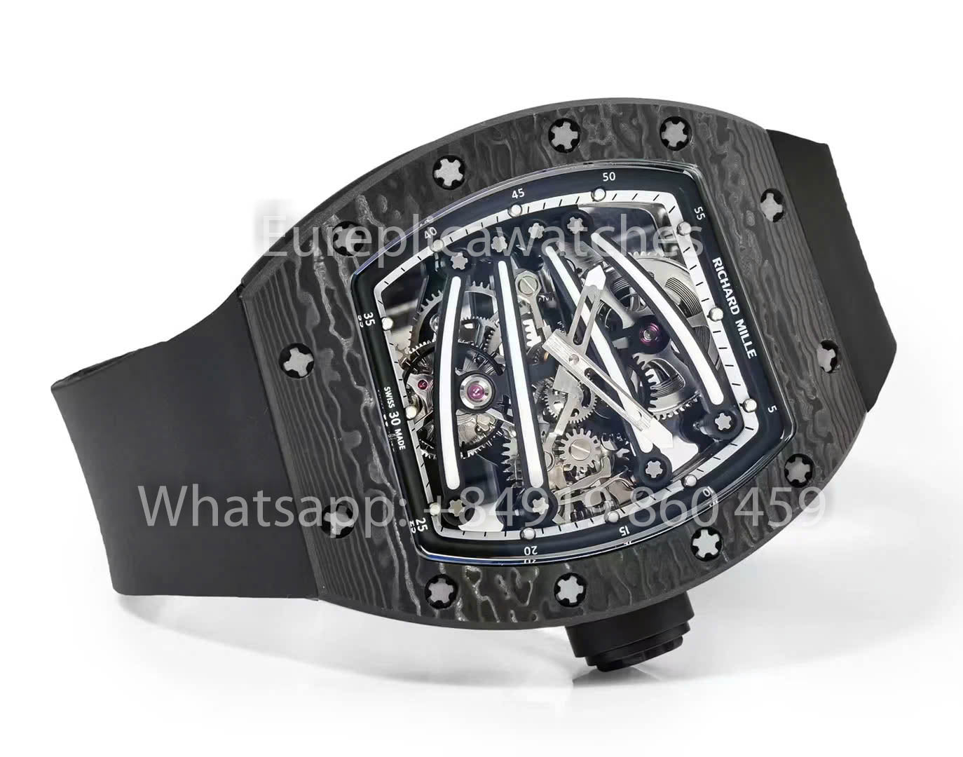 RICHARD MILLE RM59-01 RM5901 NTPT Carbon Case 1:1 Best Clone RM Fabbrica Black cinturino