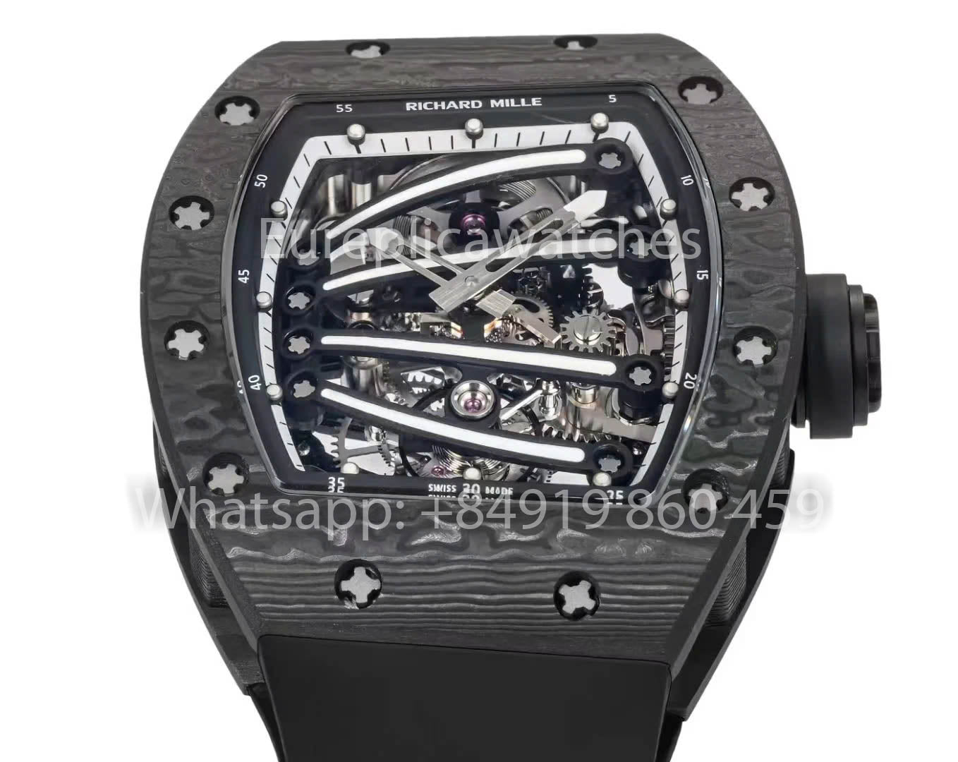 RICHARD MILLE RM59-01 RM5901 NTPT Carbon Case 1:1 Best Clone RM Fabbrica Black cinturino
