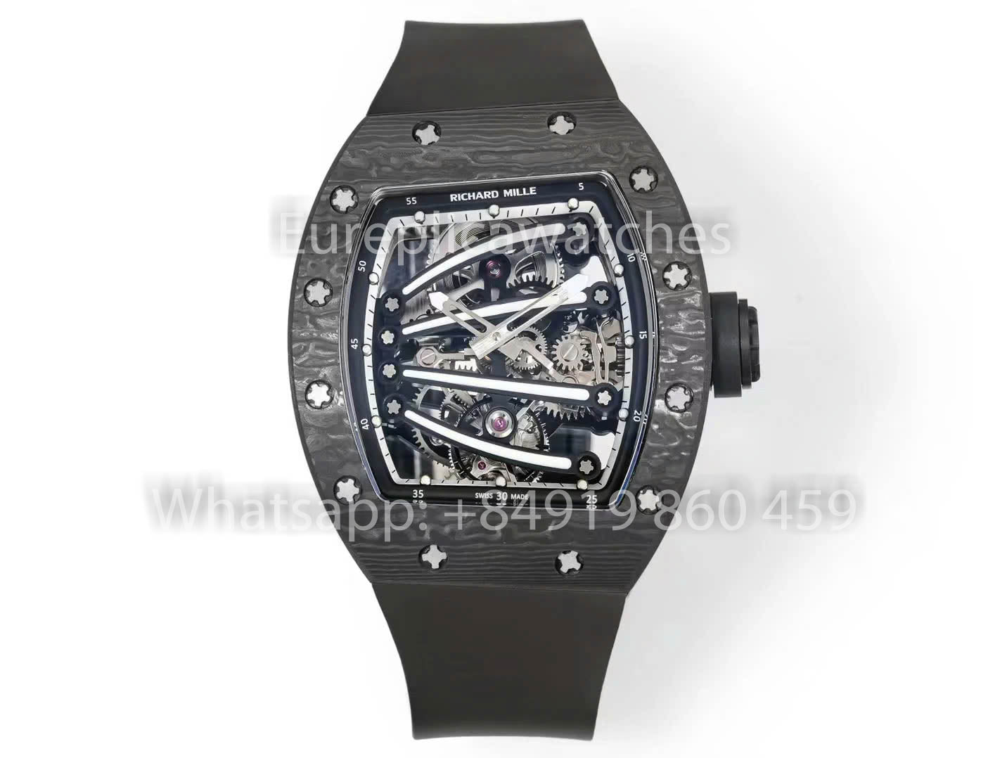 RICHARD MILLE RM59-01 RM5901 NTPT Carbon Case 1:1 Best Clone RM Fabbrica Black cinturino