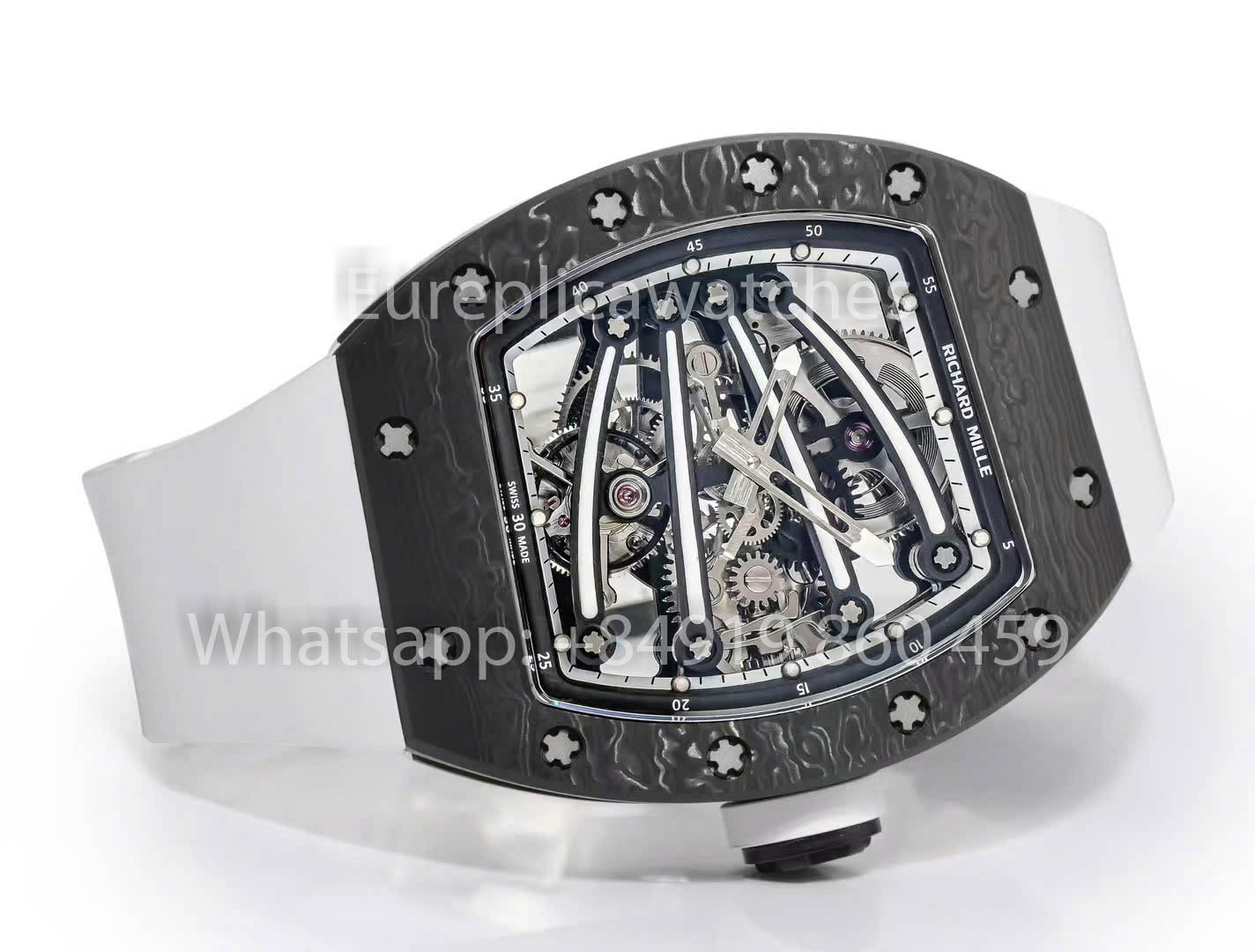 RICHARD MILLE RM59-01 RM5901 NTPT Carbon Case 1:1 Best Clone RM Fabbrica White cinturino