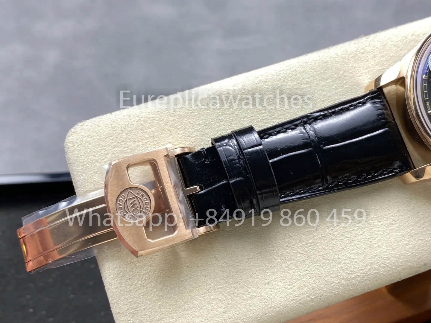 IWC Português IW501707 APS Fabbrica 1:1 Melhor Relógio Clone quadrante nero Pelle cinturino