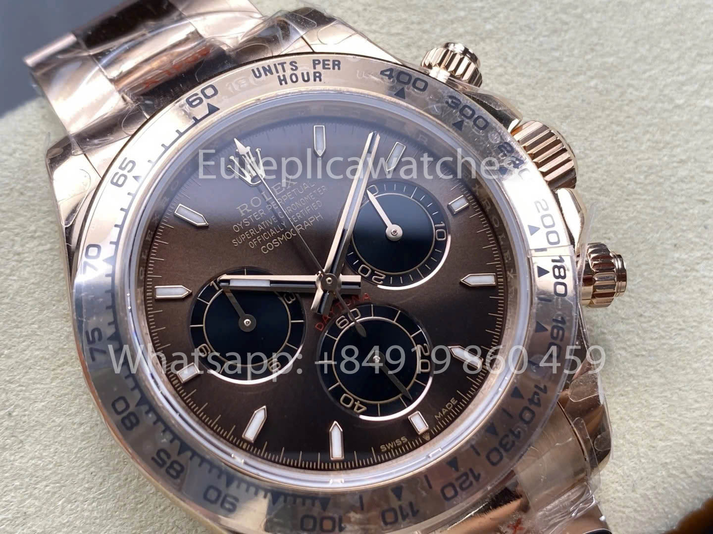 Rolex Cosmograph Daytona M126505-0005 QF Fabbrica versione migliore 1:1 Chocolate dial Rose gold
