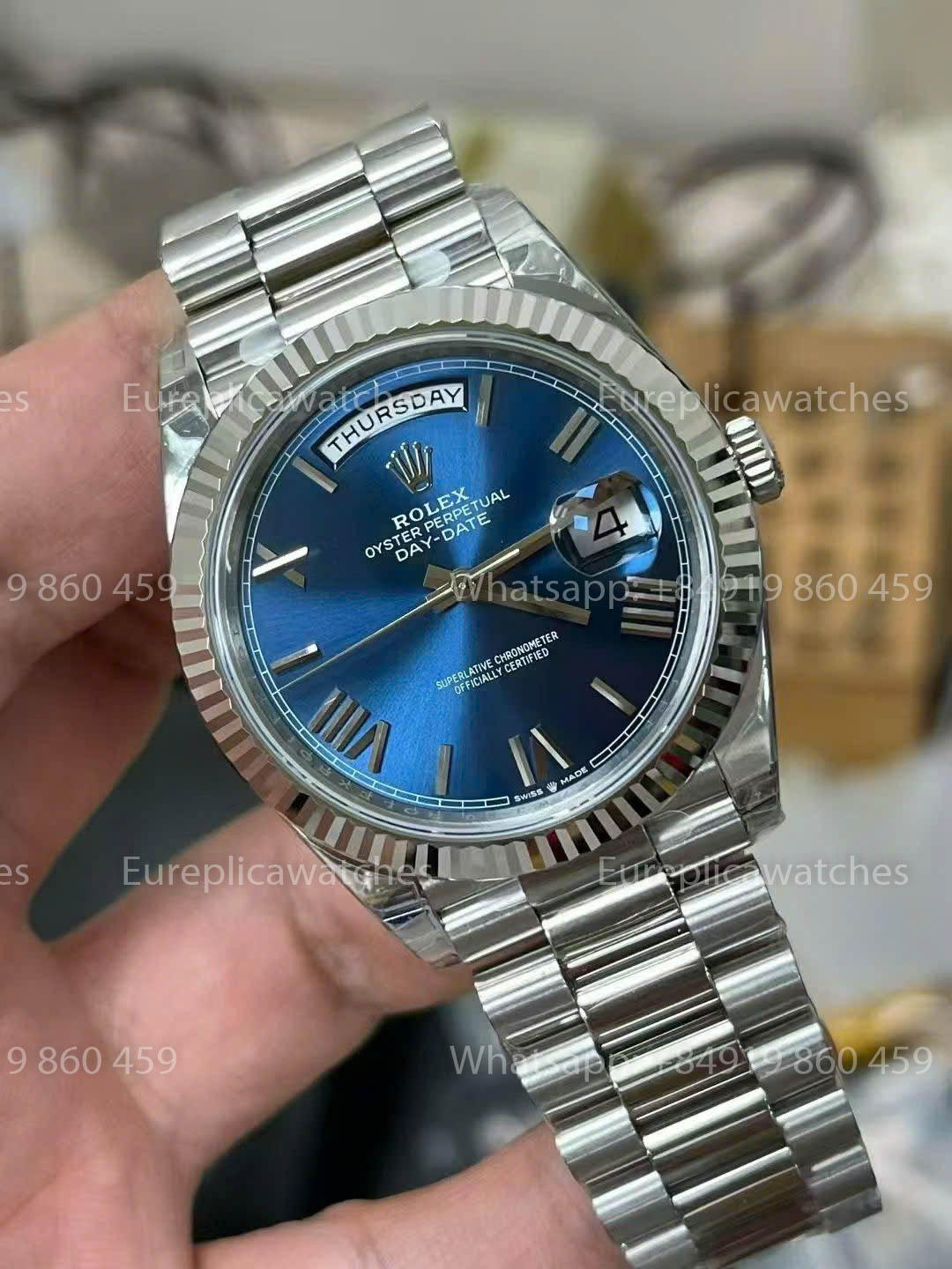 Rolex Day-Date 40 M228239-0076 quadrante blu versione migliore 1:1 VS Fabbrica 3255 Dandong movimento