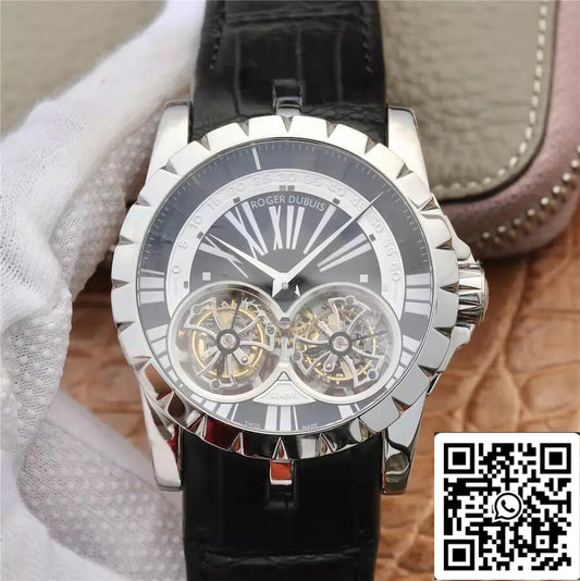 Roger Dubuis Excalibur RDDBEX0291 1:1 edizione migliore JB Fabbrica Tourbillon White Shell Black Dial