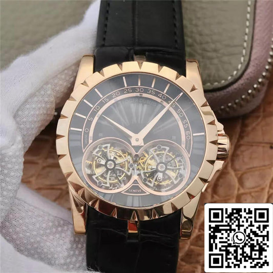 Roger Dubuis Excalibur RDDBEX0280 1:1 edizione migliore JB Fabbrica Tourbillon Black Dial