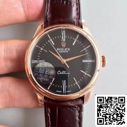Rolex Cellini 50505 MKS Fabbrica 1:1 Best Edition Swiss ETA3132 Black Dial