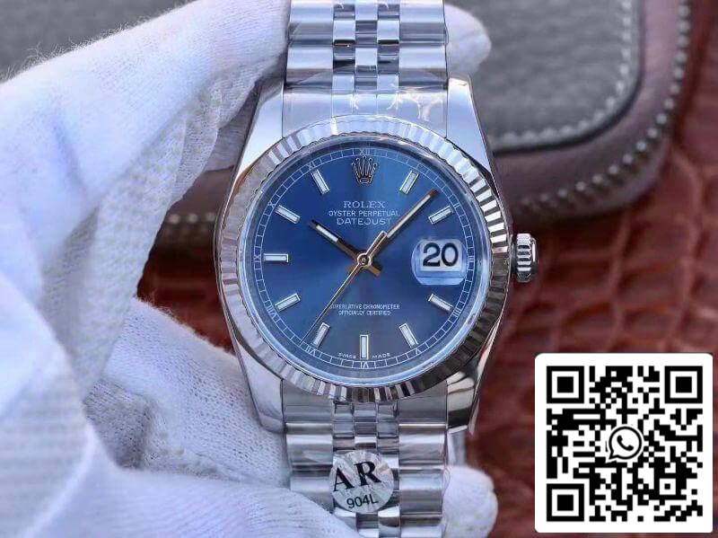 Rolex Datejust 36mm M126334-0002 AR Fabbrica 1:1 edizione migliore Swiss ETA3135 quadrante blu