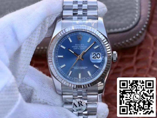 Rolex Datejust 36mm M126334-0002 AR Fabbrica 1:1 edizione migliore Swiss ETA3135 quadrante blu