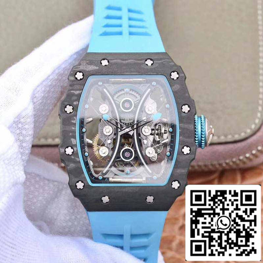 Richard Mille RM53-01 1:1 edizione migliore JB Fabbrica Black Carbon Swiss Tourbillon movimento