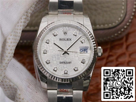 Rolex Datejust 36 116234 AR Fabbrica 1:1 edizione migliore Swiss ETA2836-2 Argento Computer quadrante