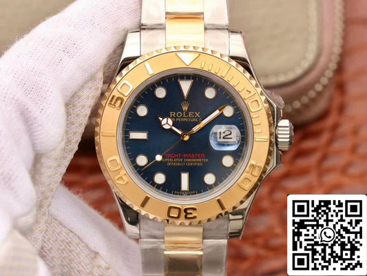 Rolex Yacht-Master 40mm 16623 1:1 edizione migliore Swiss ETA2836 Oro Wrapped quadrante blu