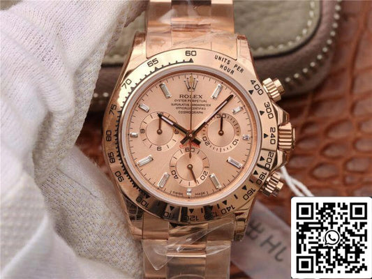 Rolex Daytona Cosmograph 116508 JH Fabbrica 1:1 edição melhor Swiss ETA4130 mostrador em ouro rosa
