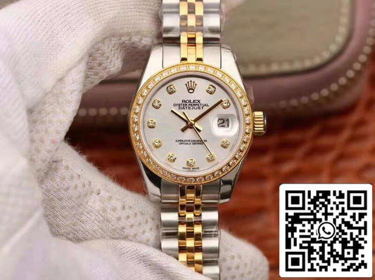 Rolex Lady Datejust 28MM 1:1 Best Edition Swiss NH05 movimento Silver Dial