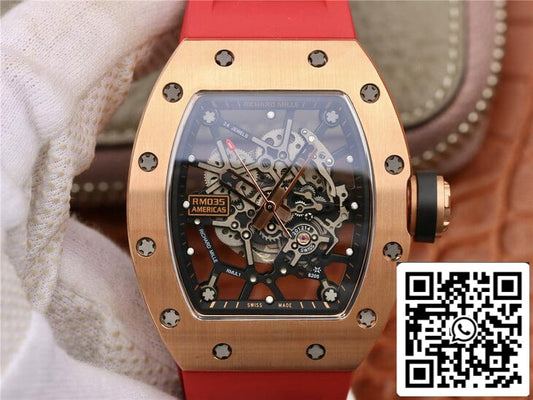 Richard Mille RM035 Americas KV Fabbrica 1:1 Best Edition Rose Gold