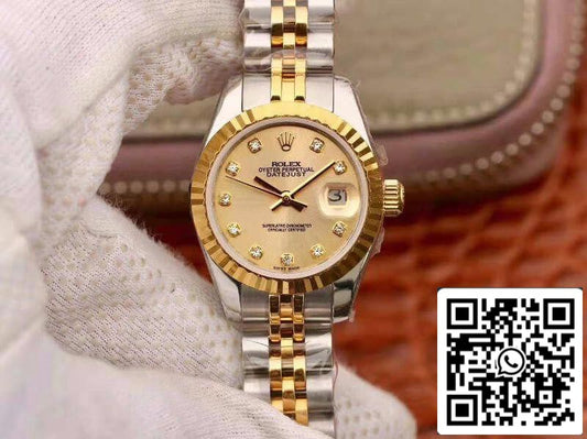 Rolex Lady Datejust 28MM 1:1 Best Edition Swiss Original Imported NH05 movimento 18K Gold Dial