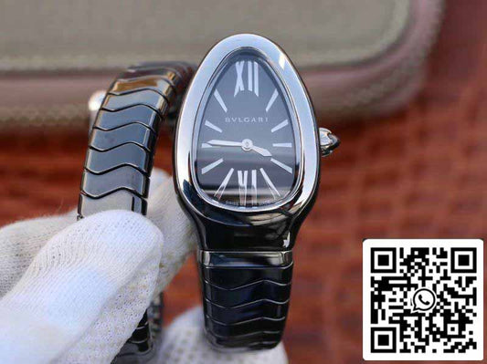 Bvlgari Srpenti Spiga 102735 1:1 edizione migliore BV Fabbrica Nero Acciaio Movimiento de cuarzo suizo