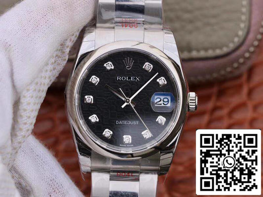 Rolex DateJust 116200 DJ Fabbrica 1:1 edizione migliore Swiss ETA2836 Nero Computer quadrante