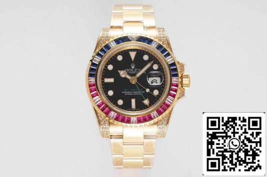 Rolex GMT Master II 116758 SAru-78208 1:1 Best Edition ROF Fabbrica Black Dial Swiss ETA2836